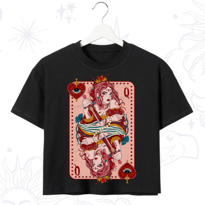 Purplehecate Queen of Hearts Crop T-Shirt