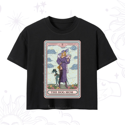 Purplehecate The Dog Mom Tarot Crop T-Shirt