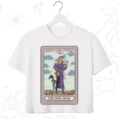 Purplehecate The Dog Mom Tarot Crop T-Shirt