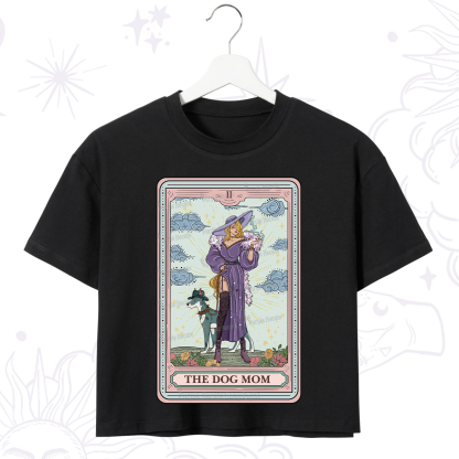 Purplehecate The Dog Mom Tarot Crop T-Shirt