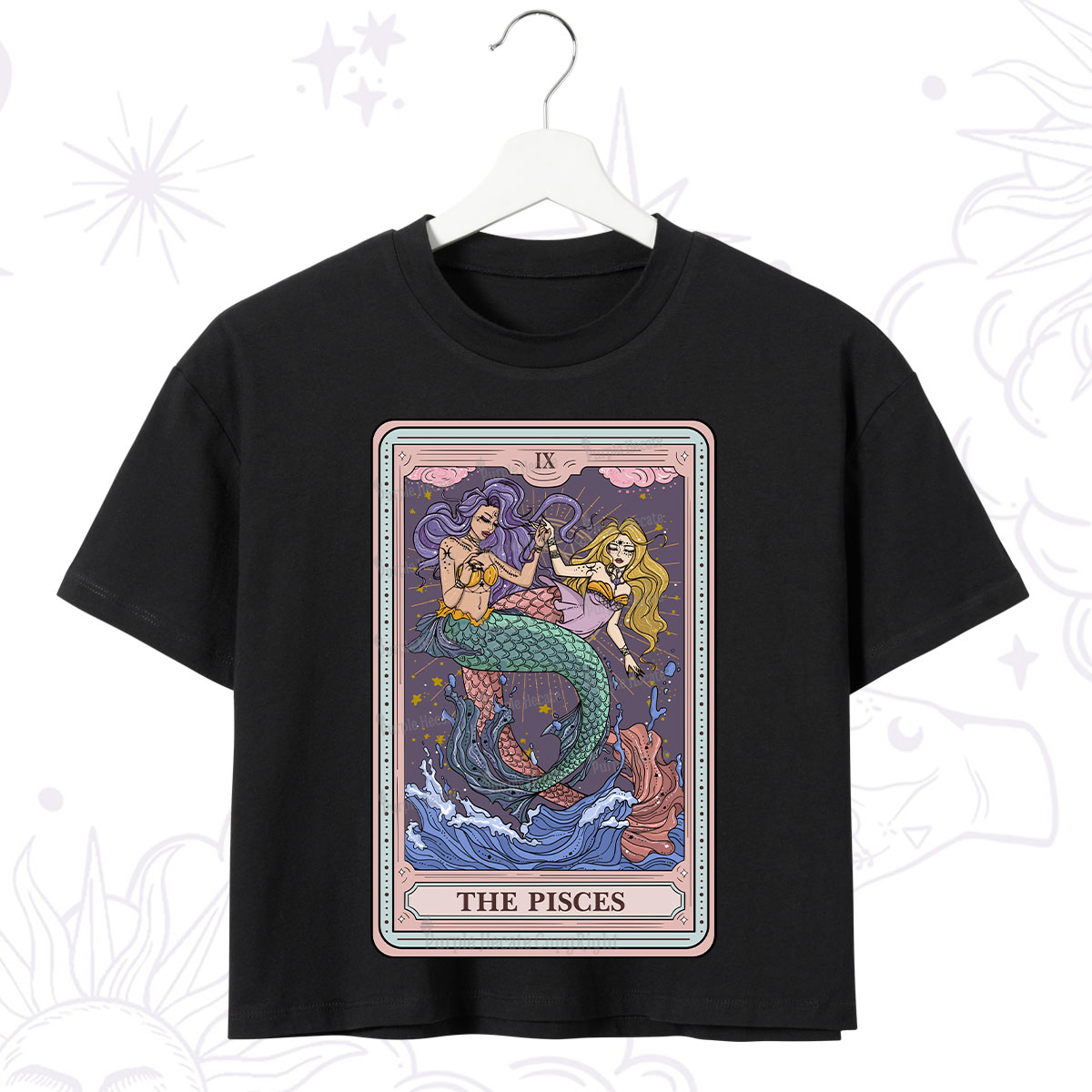 Purplehecate The Pisces Tarot Crop T-Shirt