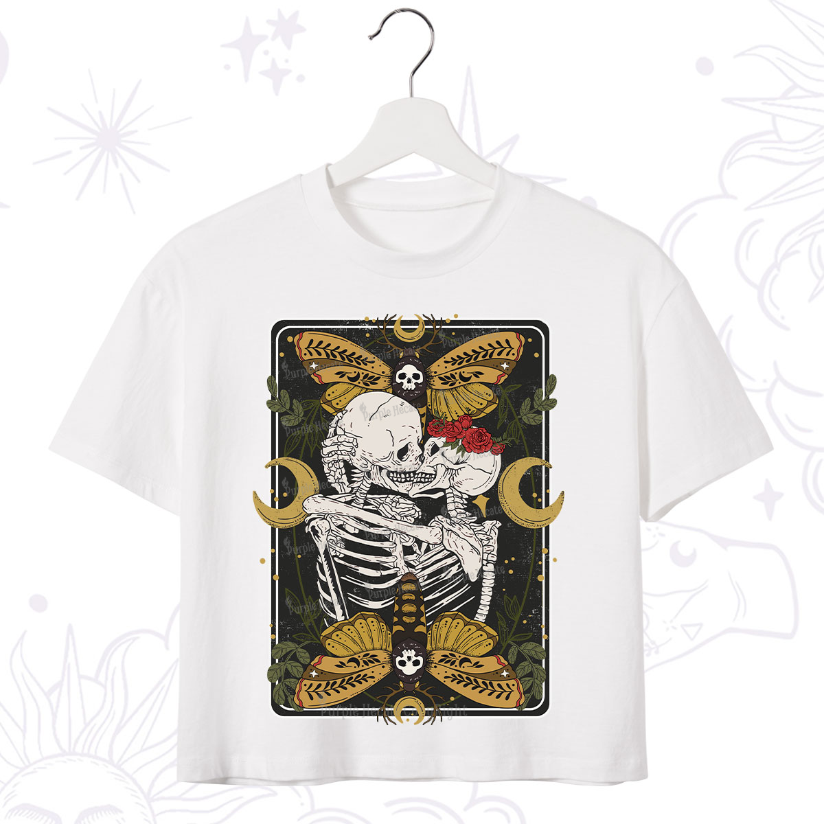 Purplehecate Deathless Moonlit Love Crop T-Shirt