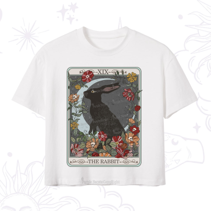 Purplehecate The Rabbit Tarot Crop T-Shirt