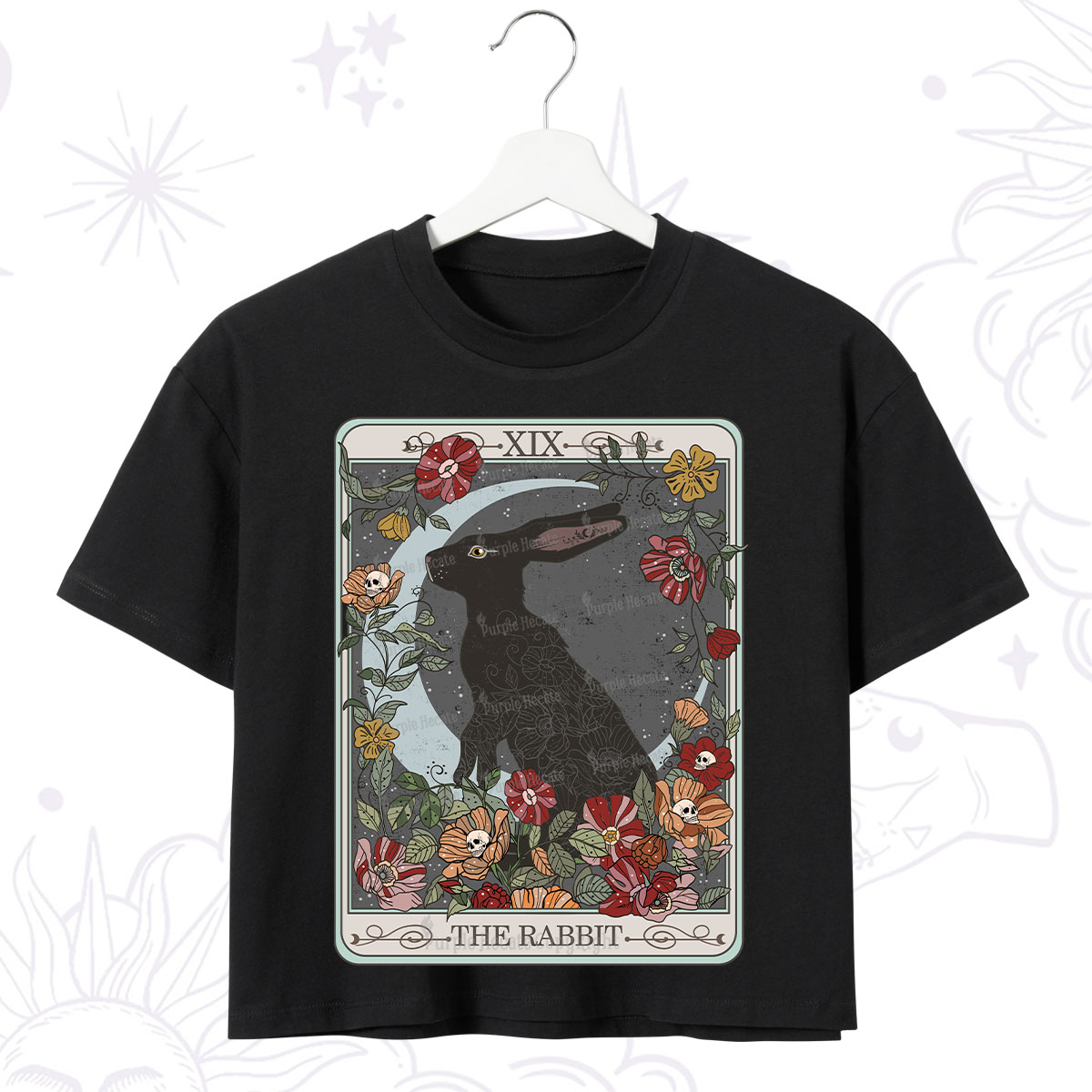 Purplehecate The Rabbit Tarot Crop T-Shirt
