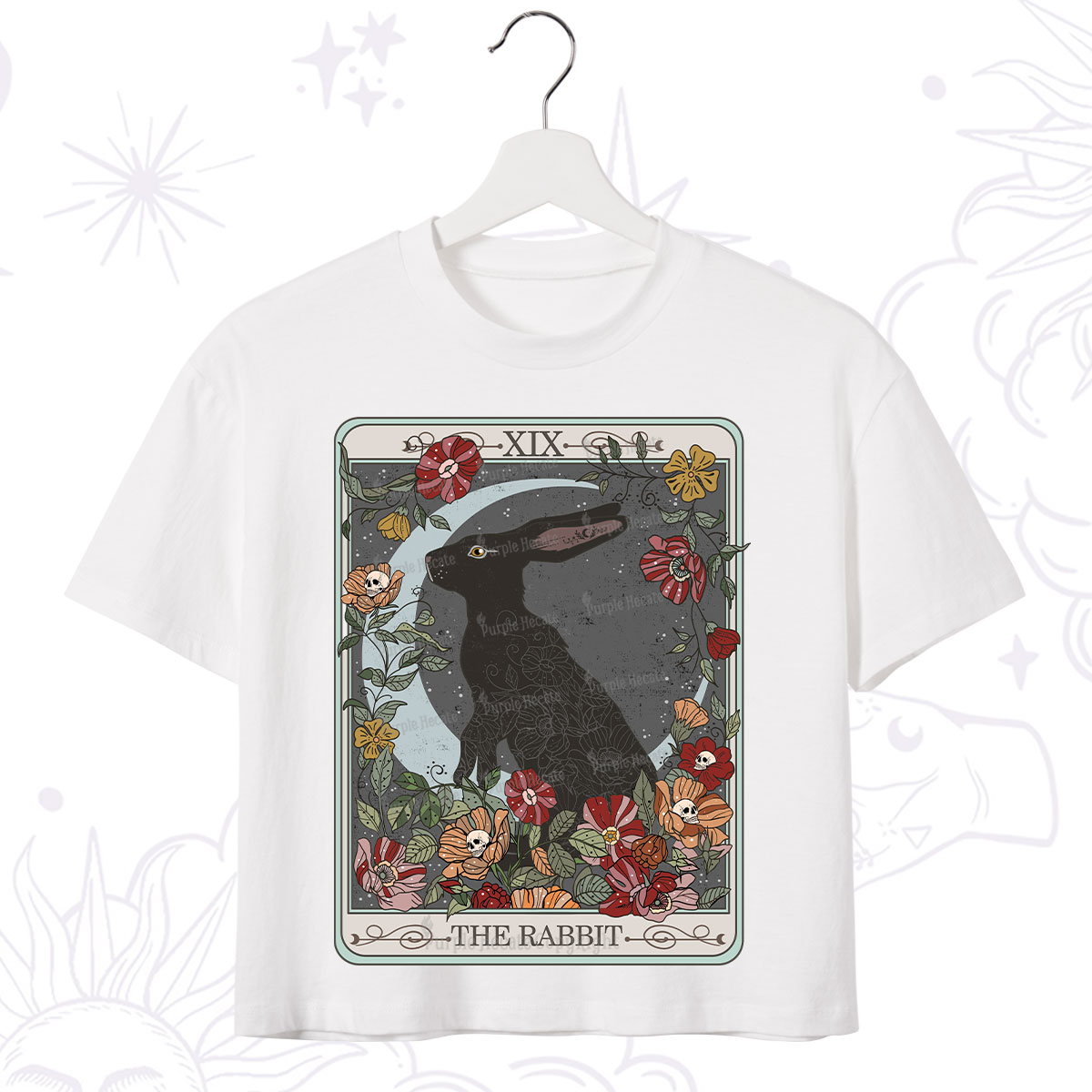 Purplehecate The Rabbit Tarot Crop T-Shirt