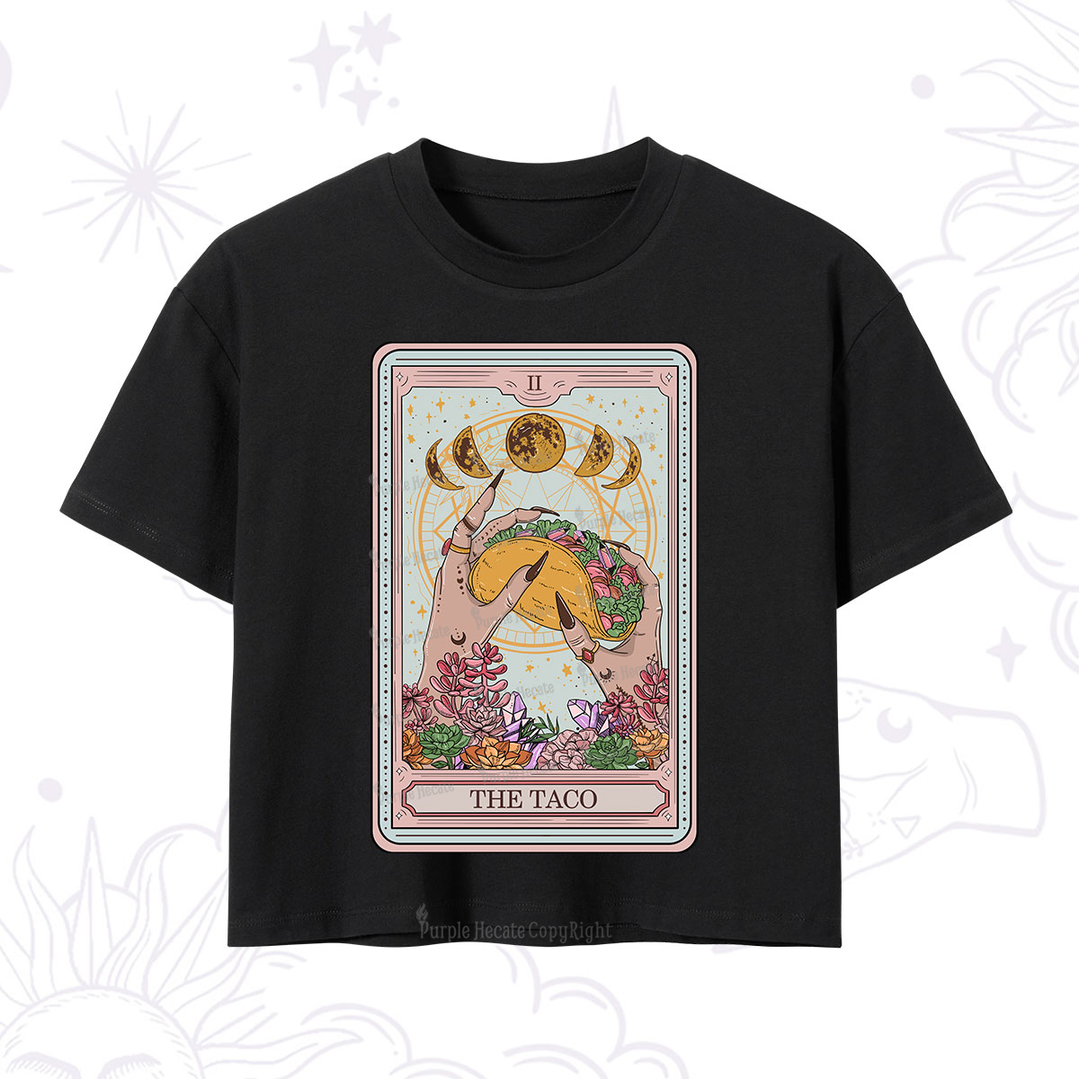 Purplehecate The Taco Tarot Crop T-Shirt