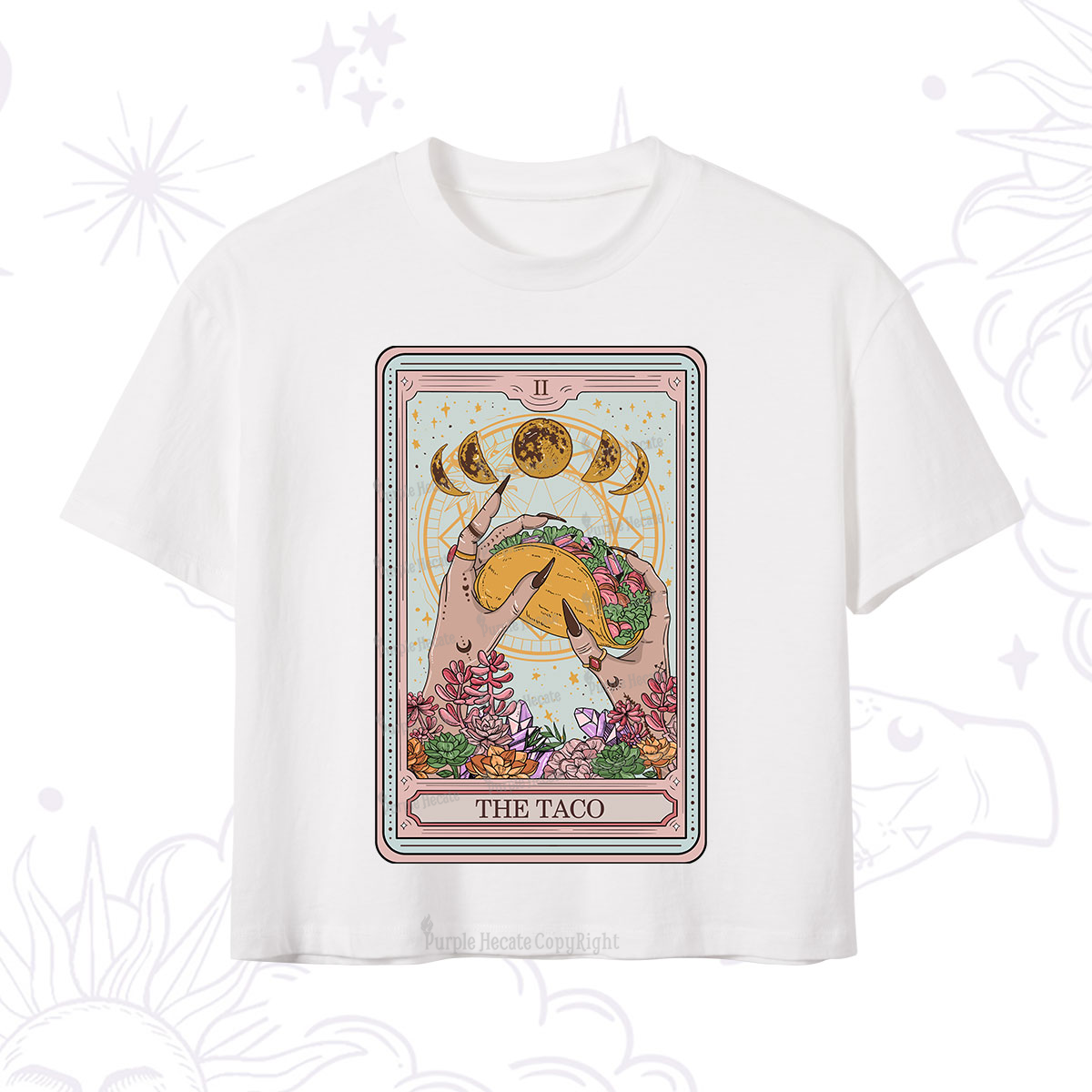 Purplehecate The Taco Tarot Crop T-Shirt