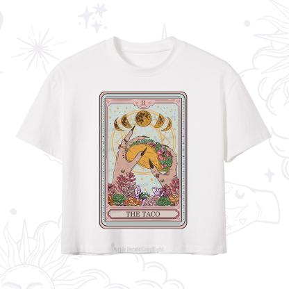 Purplehecate The Taco Tarot Crop T-Shirt
