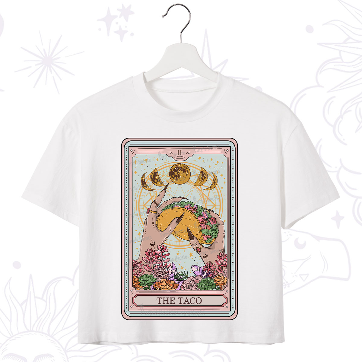 Purplehecate The Taco Tarot Crop T-Shirt