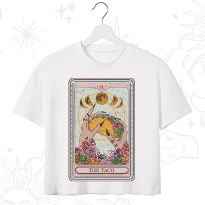 Purplehecate The Taco Tarot Crop T-Shirt