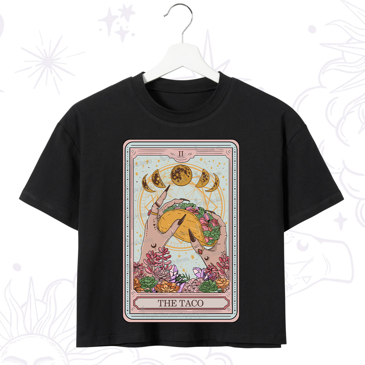 Purplehecate The Taco Tarot Crop T-Shirt