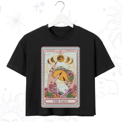 Purplehecate The Taco Tarot Crop T-Shirt