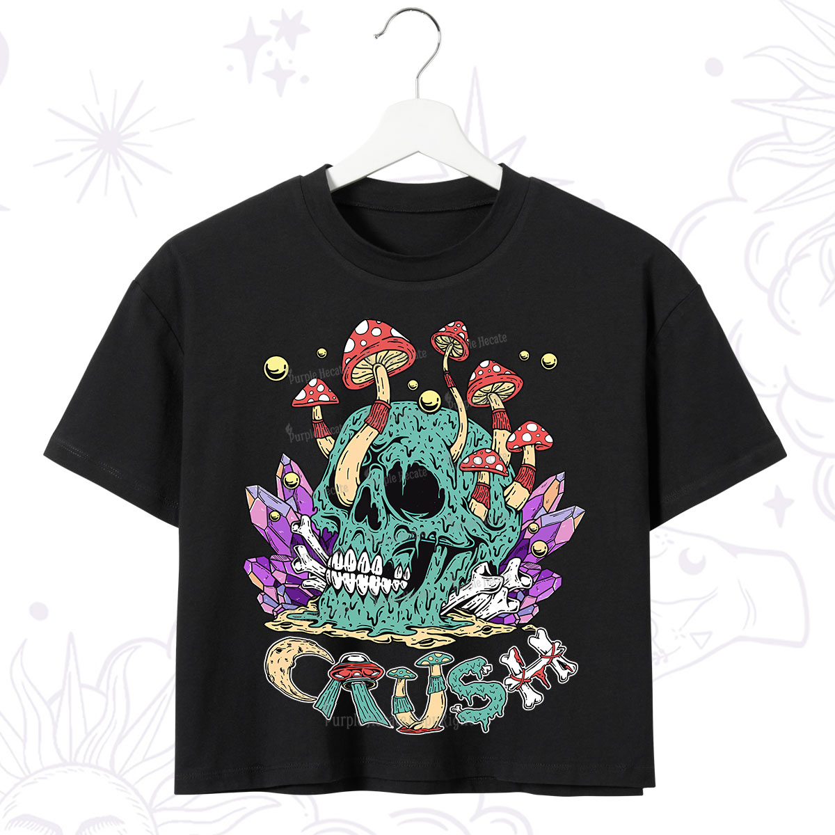 Purplehecate Magic Skeleton Crop T-Shirt
