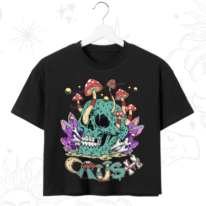 Purplehecate Magic Skeleton Crop T-Shirt