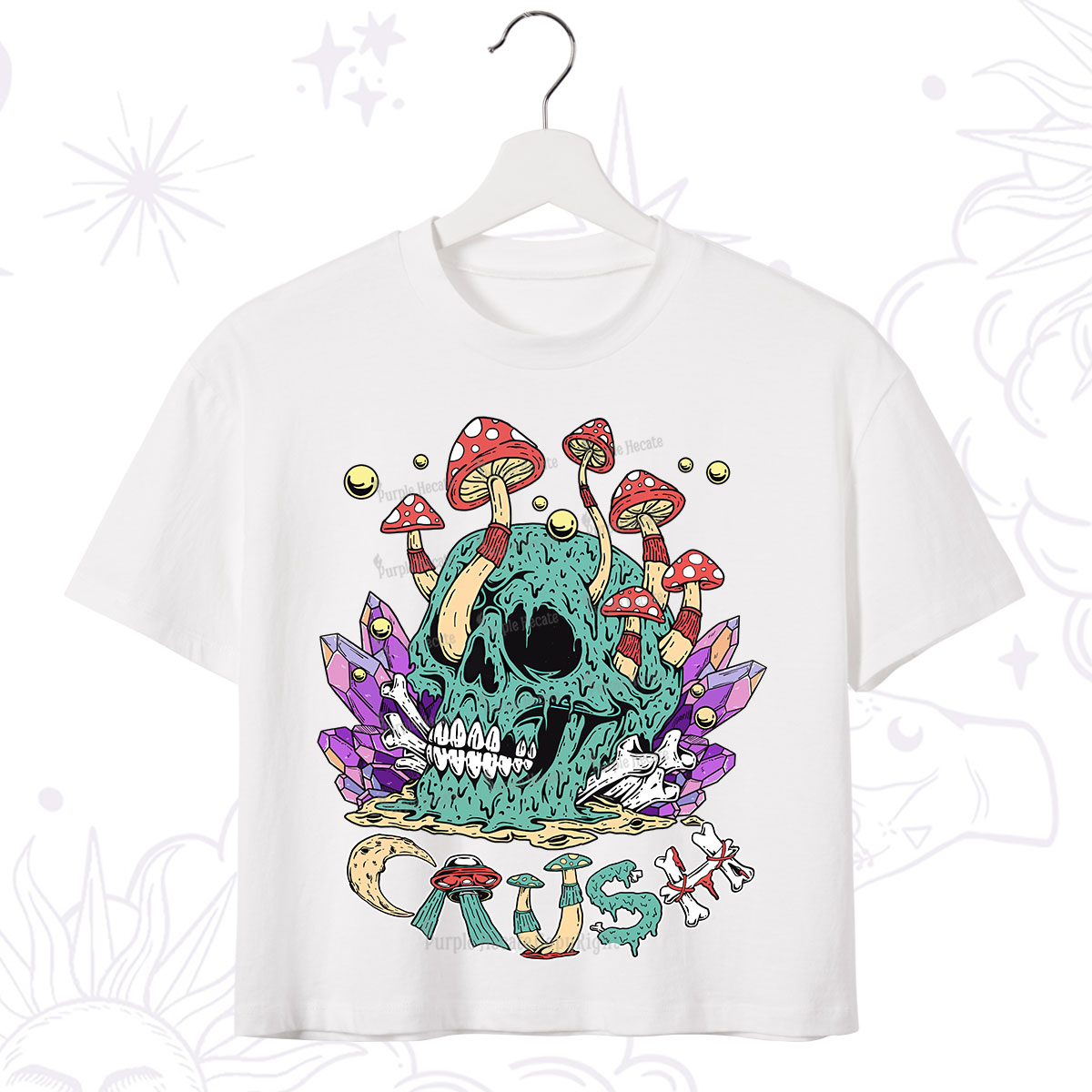 Purplehecate Magic Skeleton Crop T-Shirt