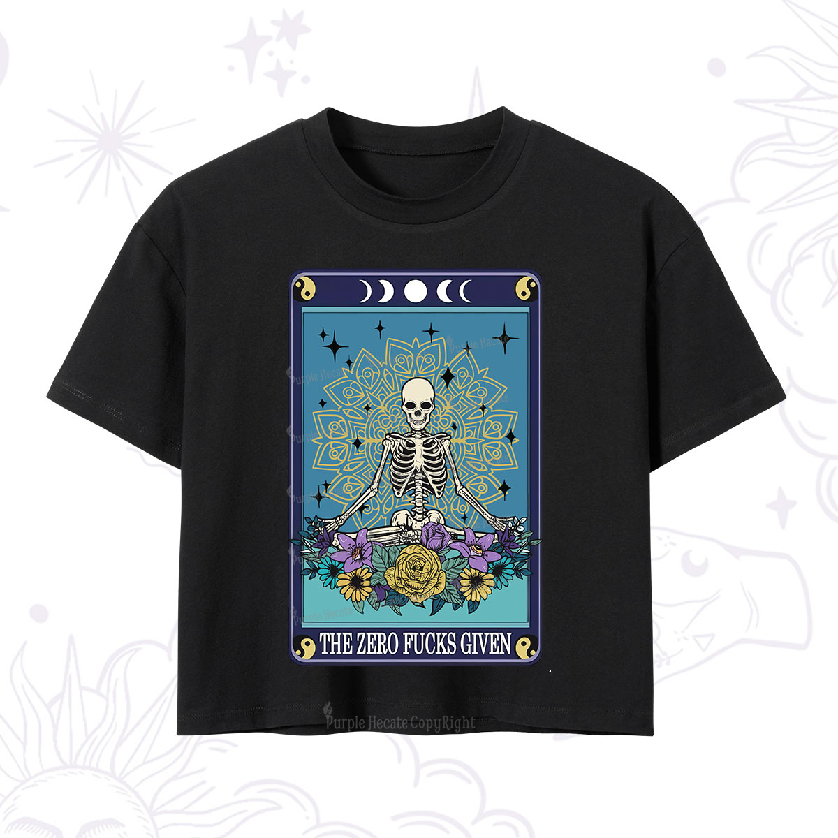 Purplehecate The Zero Fucks Given Tarot Crop T-Shirt