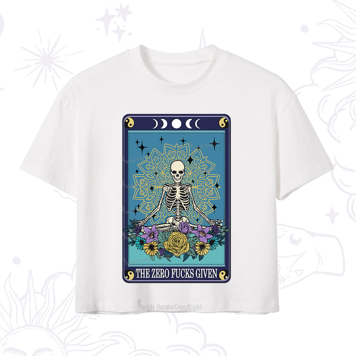 Purplehecate The Zero Fucks Given Tarot Crop T-Shirt