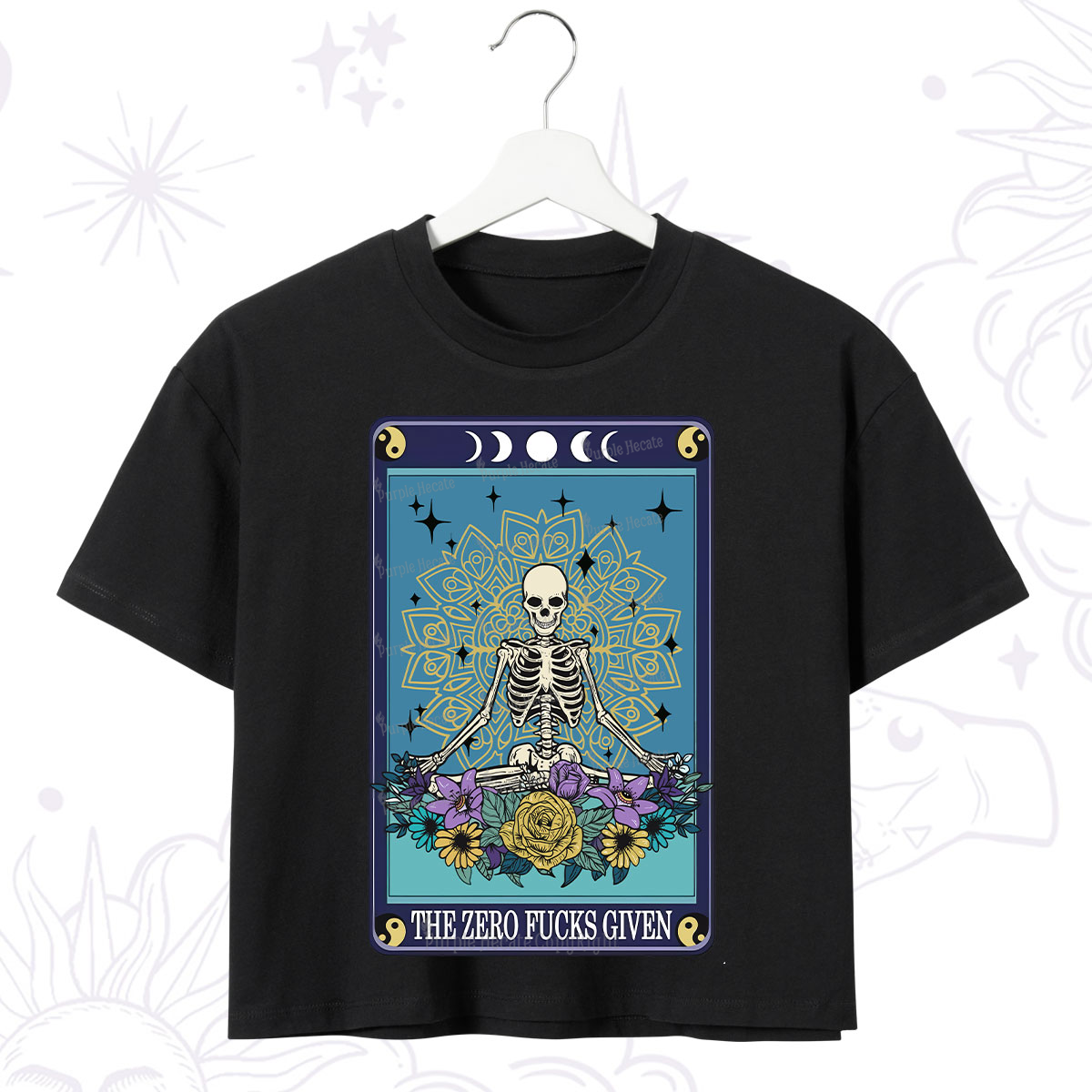 Purplehecate The Zero Fucks Given Tarot Crop T-Shirt