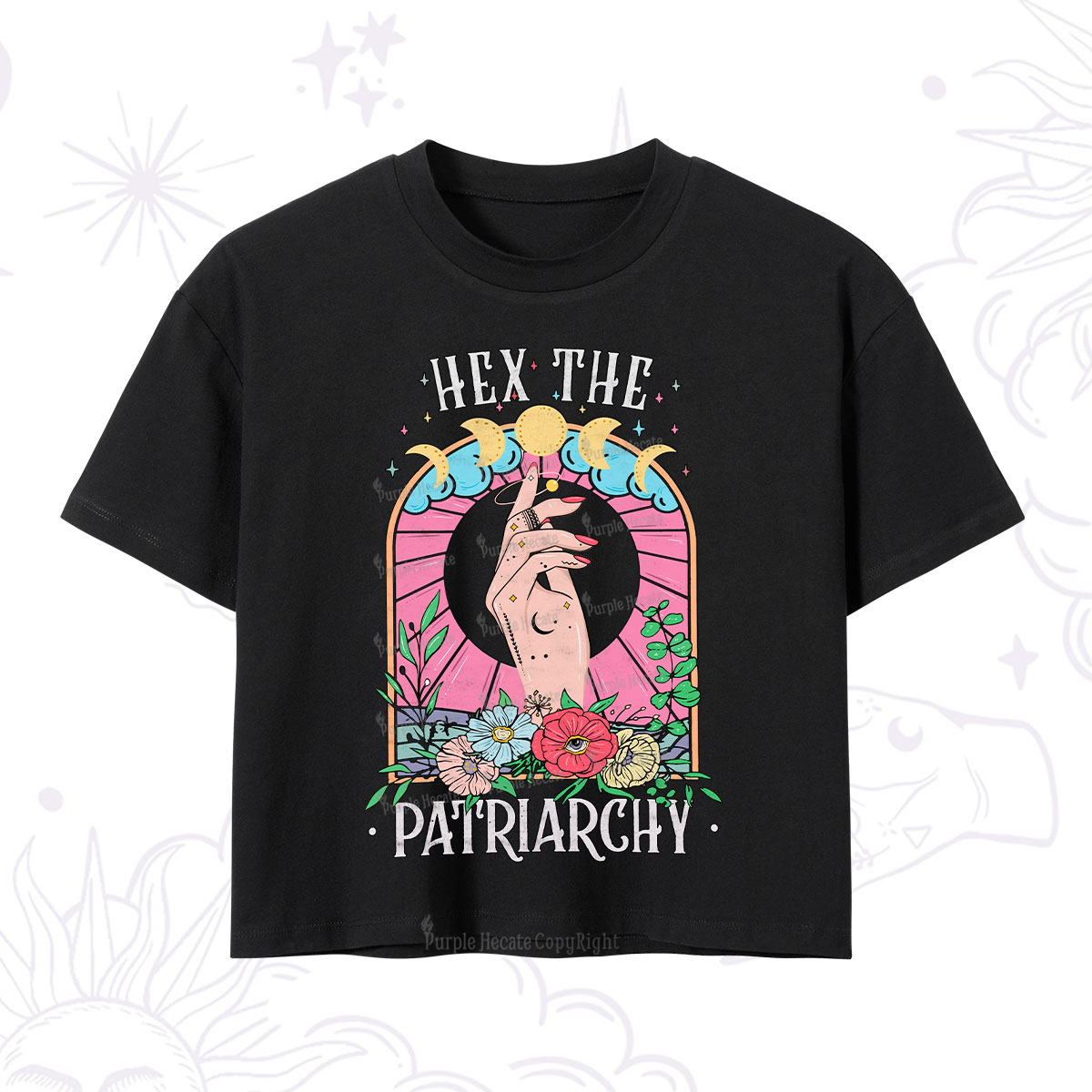 Purplehecate Hex The Patriarchy Crop T-Shirt