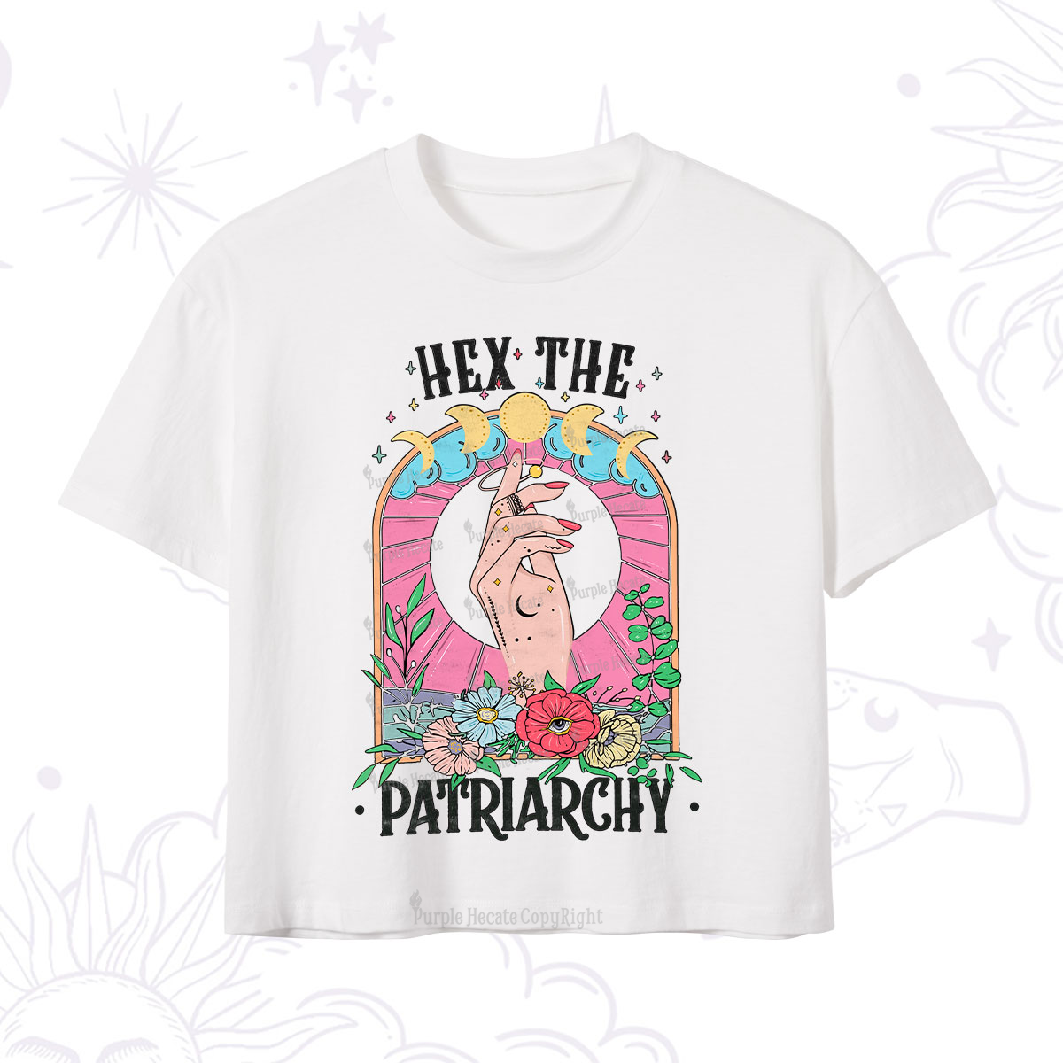 Purplehecate Hex The Patriarchy Crop T-Shirt
