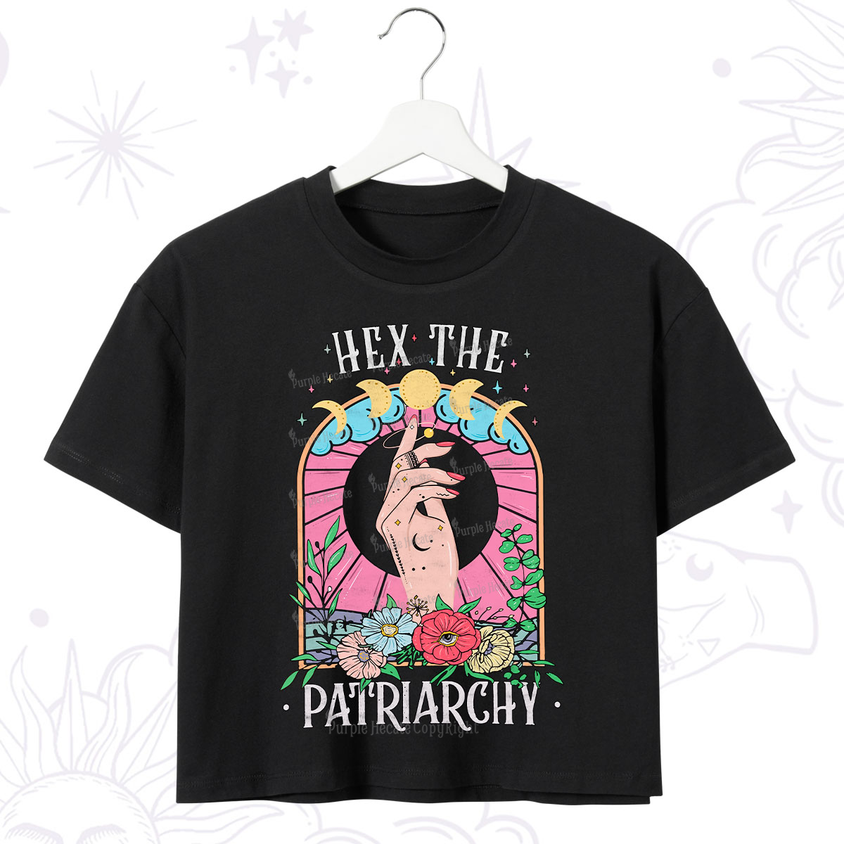 Purplehecate Hex The Patriarchy Crop T-Shirt