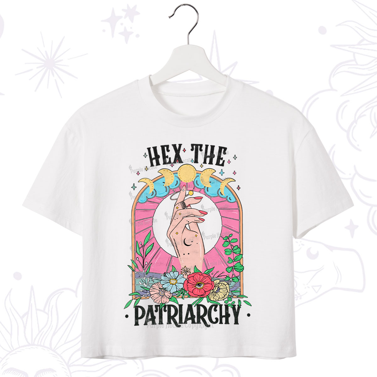 Purplehecate Hex The Patriarchy Crop T-Shirt