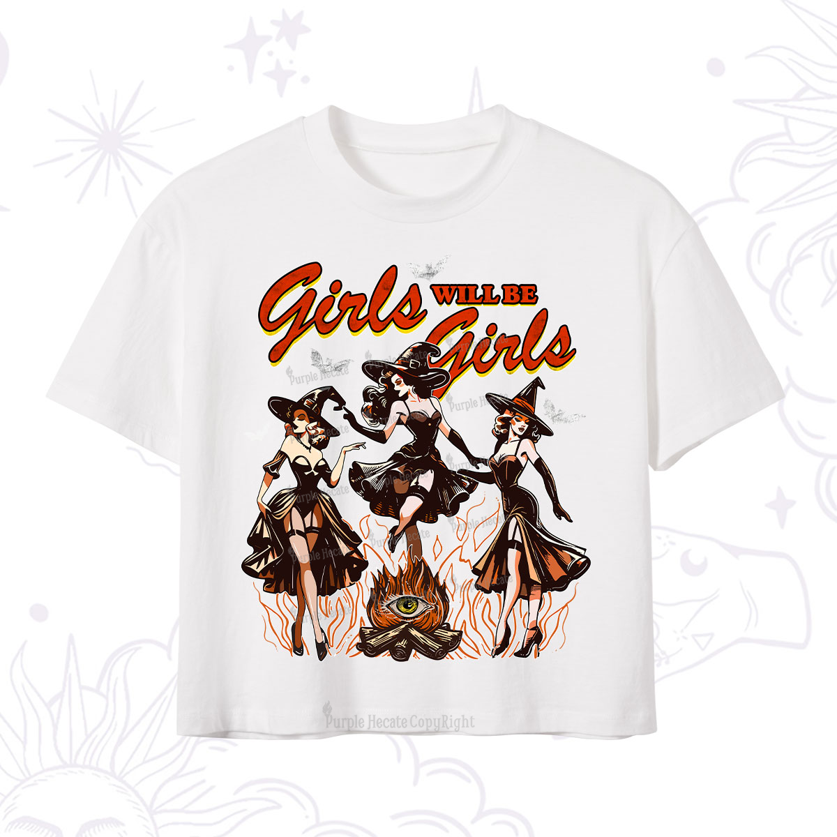 Purplehecate Girls Will Be Girls Crop T-Shirt
