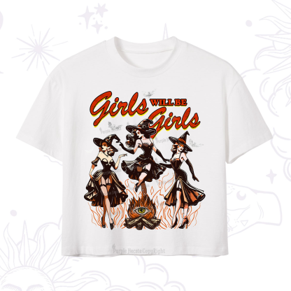Purplehecate Girls Will Be Girls Crop T-Shirt