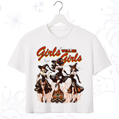 Purplehecate Girls Will Be Girls Crop T-Shirt