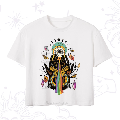 Purplehecate Mystical Witchy Hands Crop T-Shirt