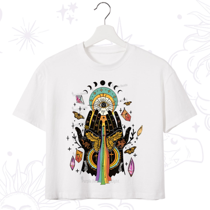 Purplehecate Mystical Witchy Hands Crop T-Shirt