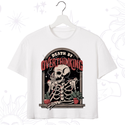 Purplehecate Death By Overthinking Crop T-Shirt