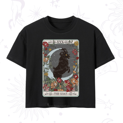 Purplehecate The Goat Tarot Card Crop T-Shirt