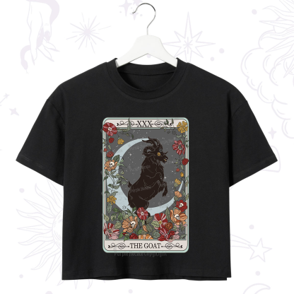 Purplehecate The Goat Tarot Card Crop T-Shirt