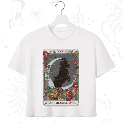 Purplehecate The Goat Tarot Card Crop T-Shirt