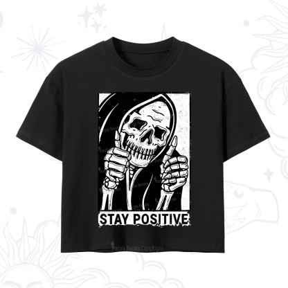 Purplehecate Stay Positive Crop T-Shirt