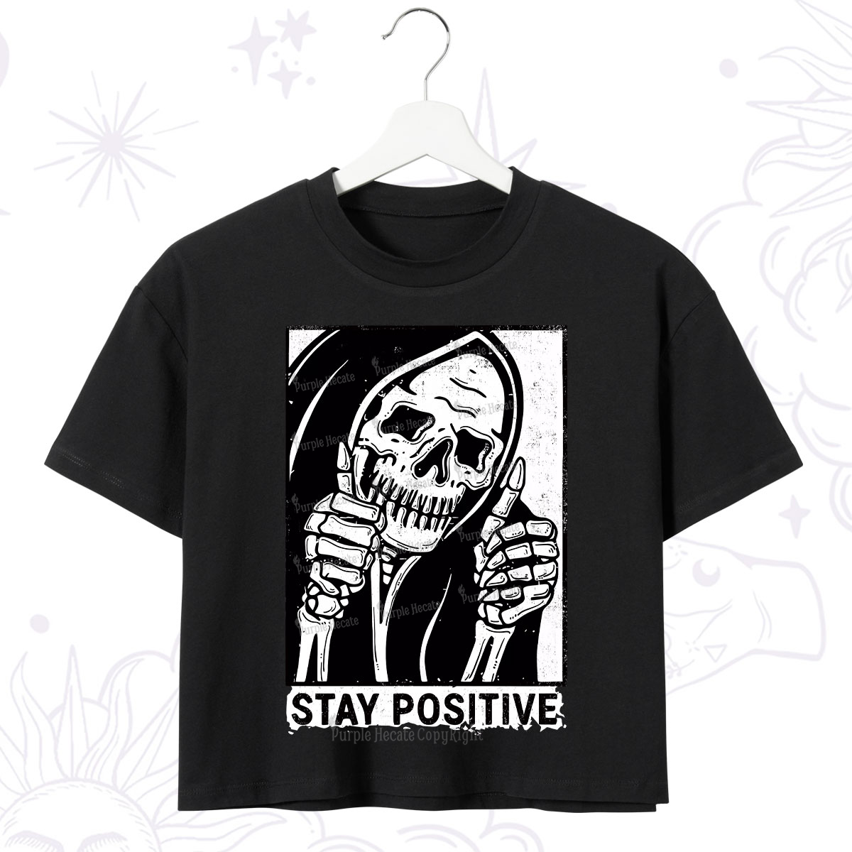Purplehecate Stay Positive Crop T-Shirt