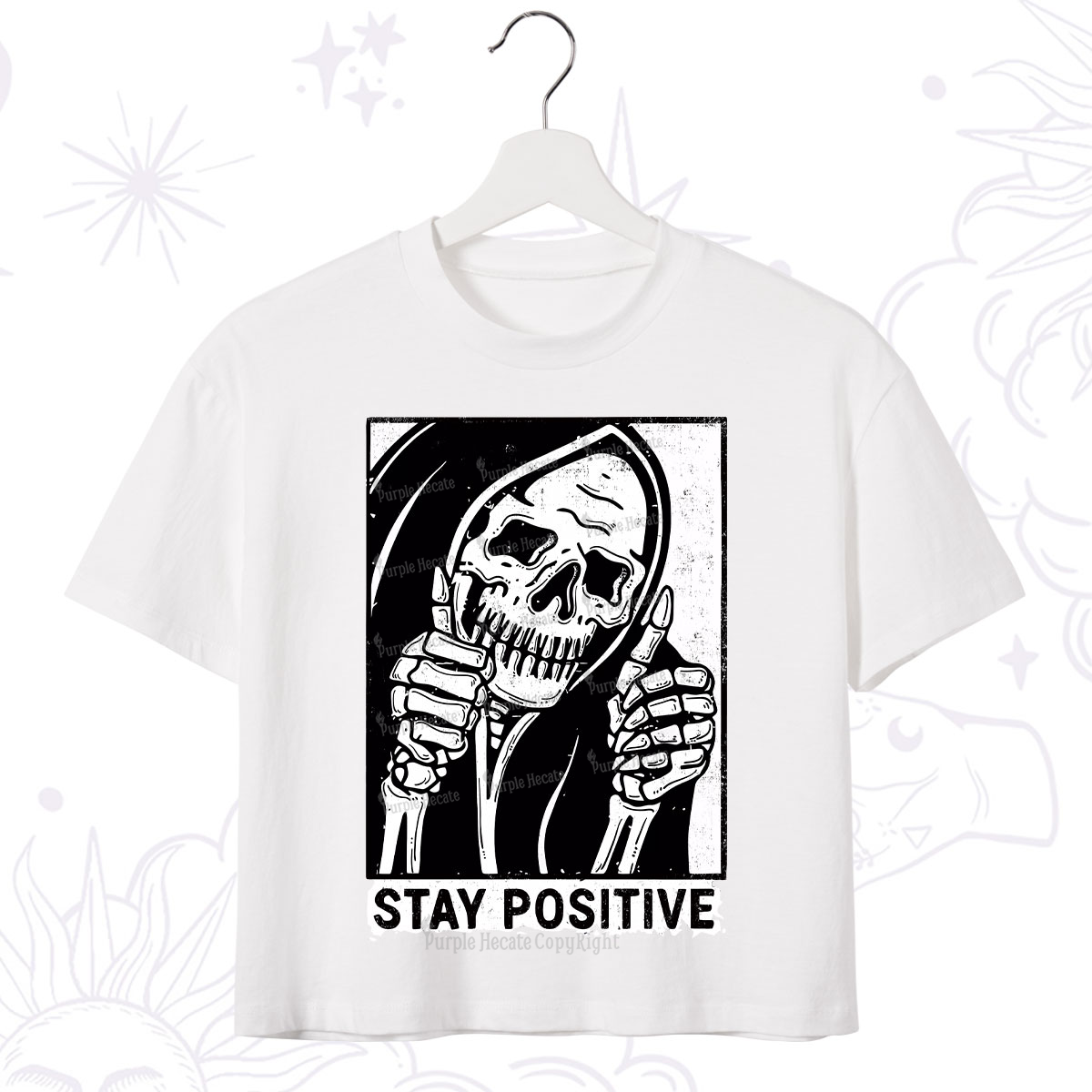 Purplehecate Stay Positive Crop T-Shirt