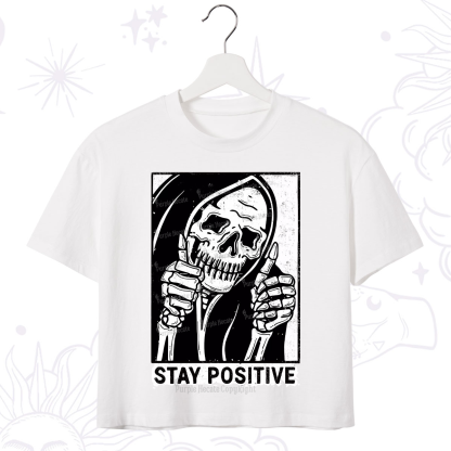 Purplehecate Stay Positive Crop T-Shirt