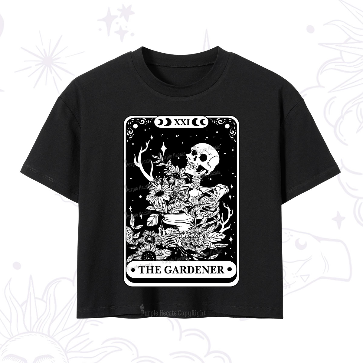 Purplehecate The Gardener Tarot Card Crop T-Shirt