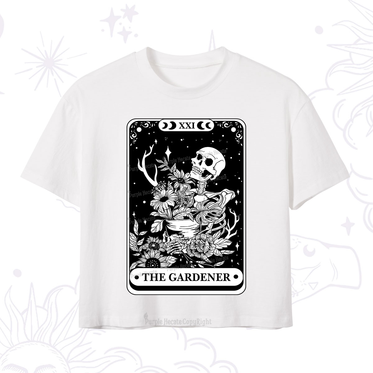 Purplehecate The Gardener Tarot Card Crop T-Shirt