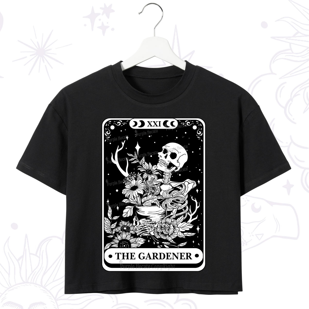 Purplehecate The Gardener Tarot Card Crop T-Shirt
