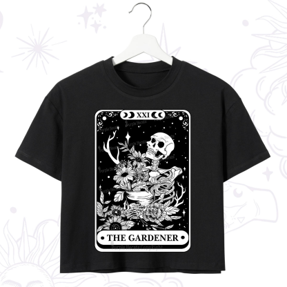 Purplehecate The Gardener Tarot Card Crop T-Shirt