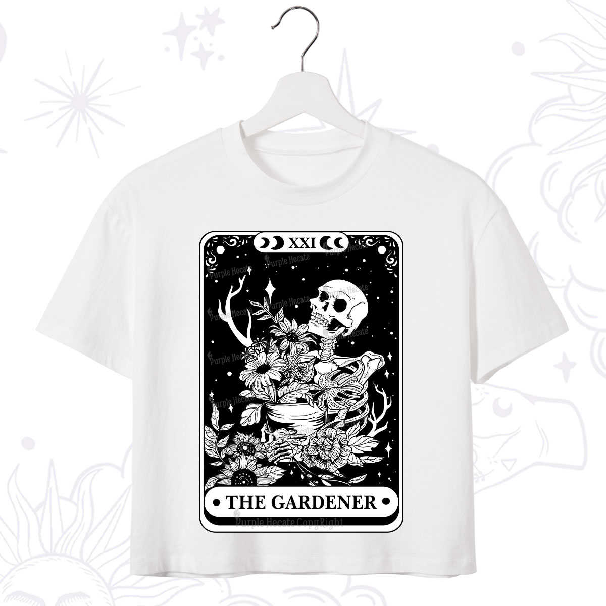 Purplehecate The Gardener Tarot Card Crop T-Shirt