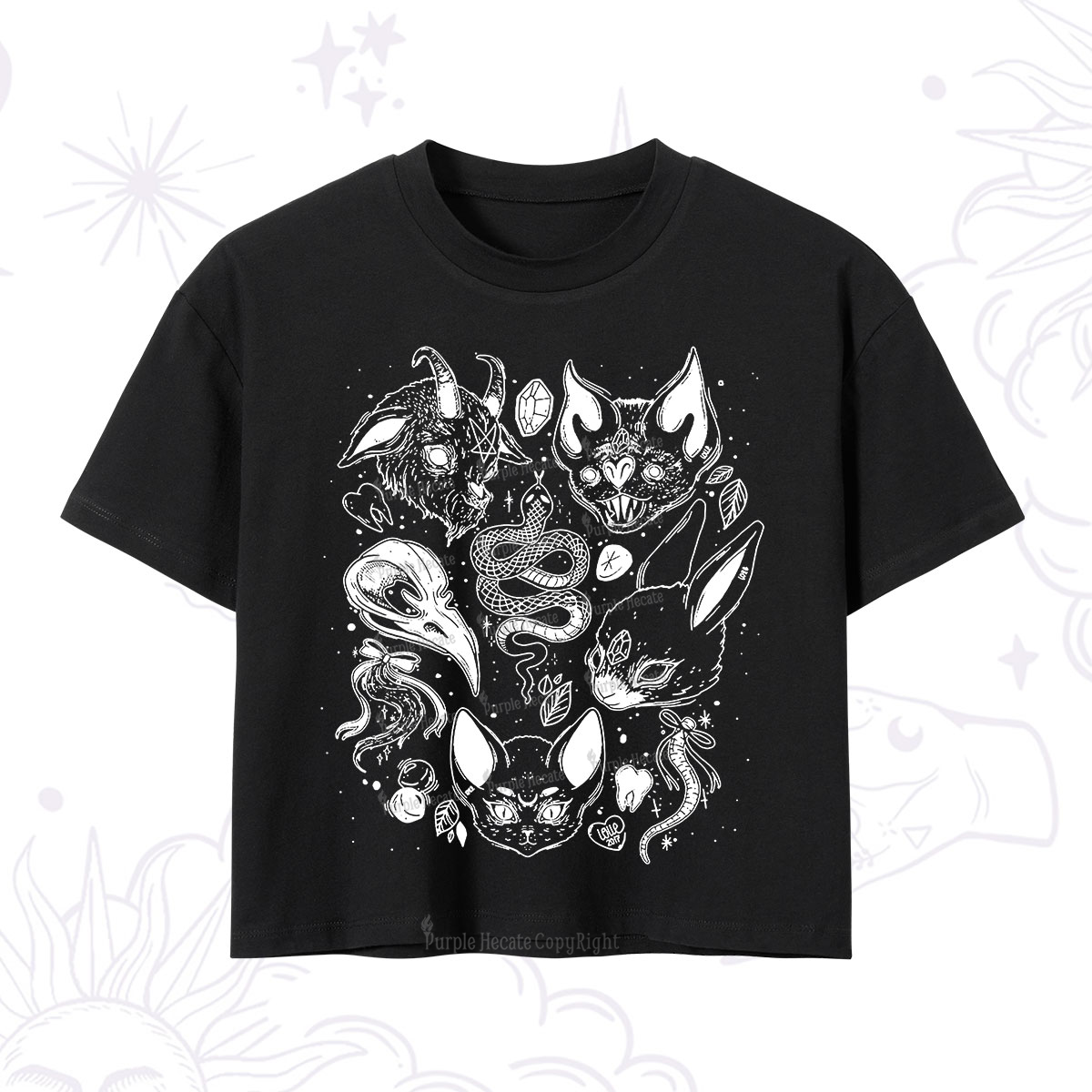 Purplehecate Familiar Spirits Crop T-Shirt