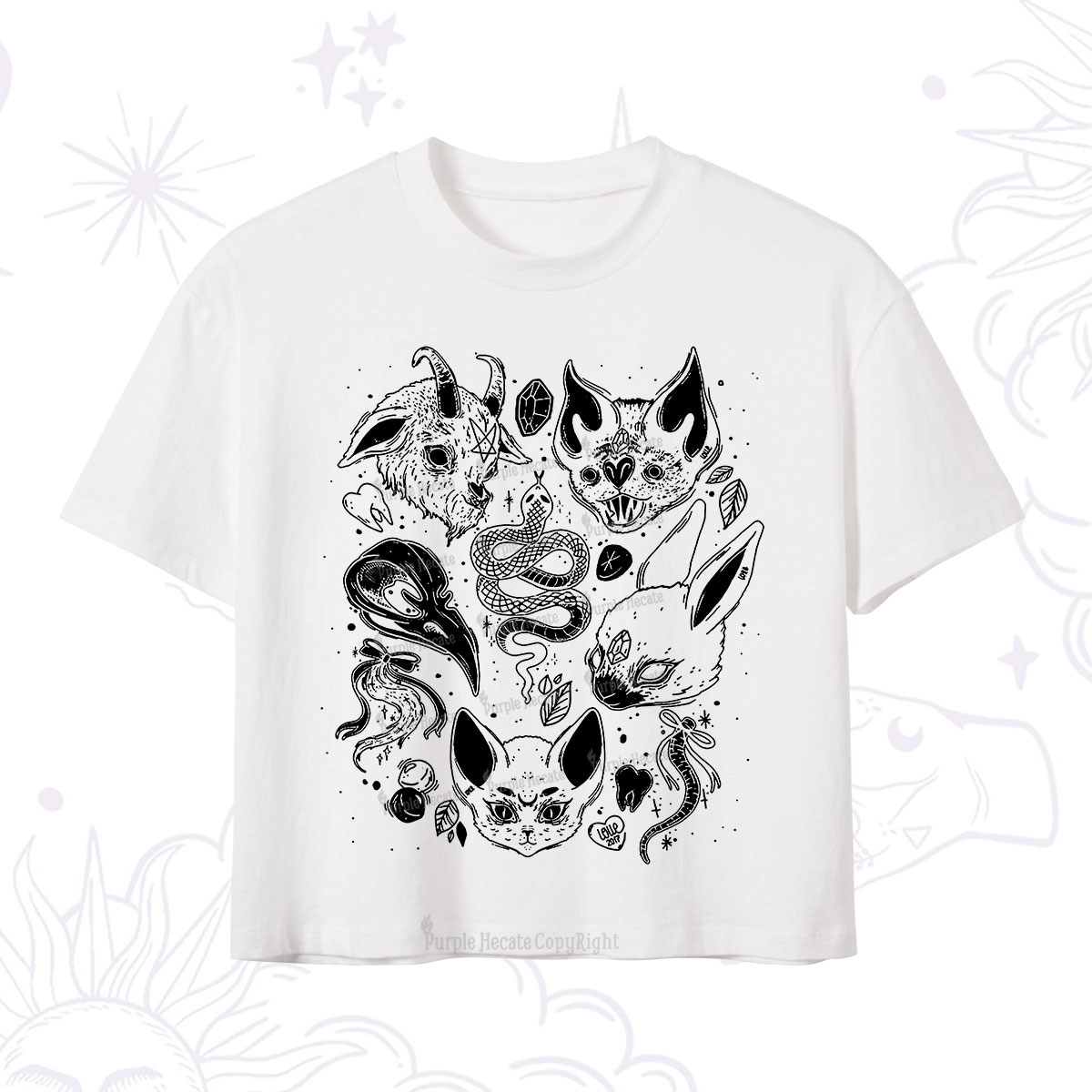 Purplehecate Familiar Spirits Crop T-Shirt