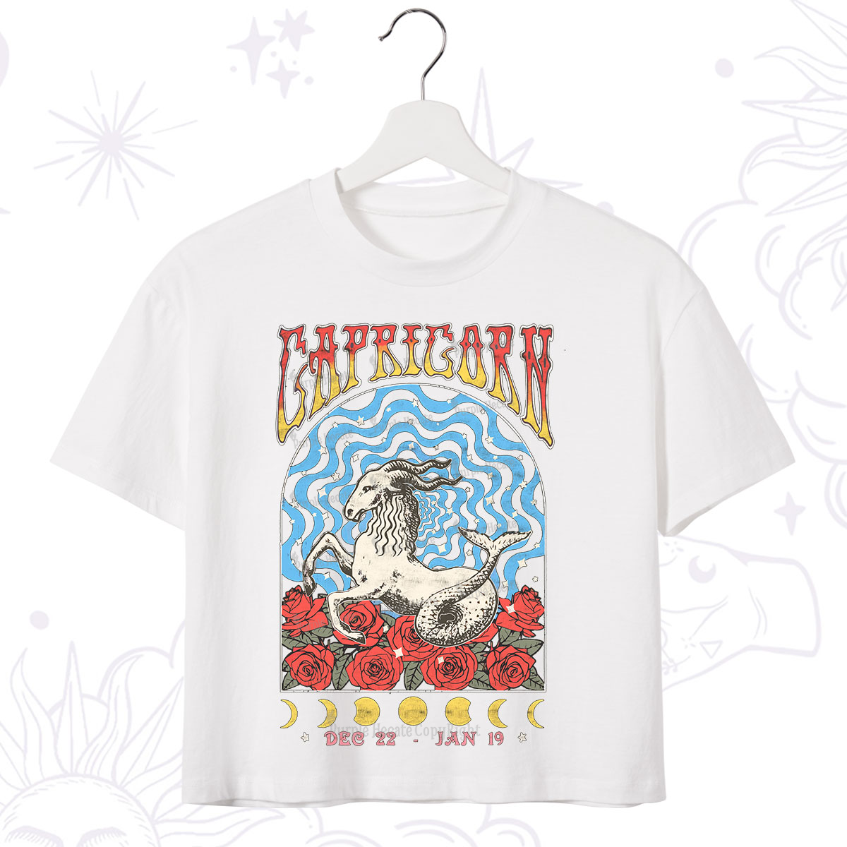 Purplehecate Capricorn Crew Zodiac Crop T-Shirt