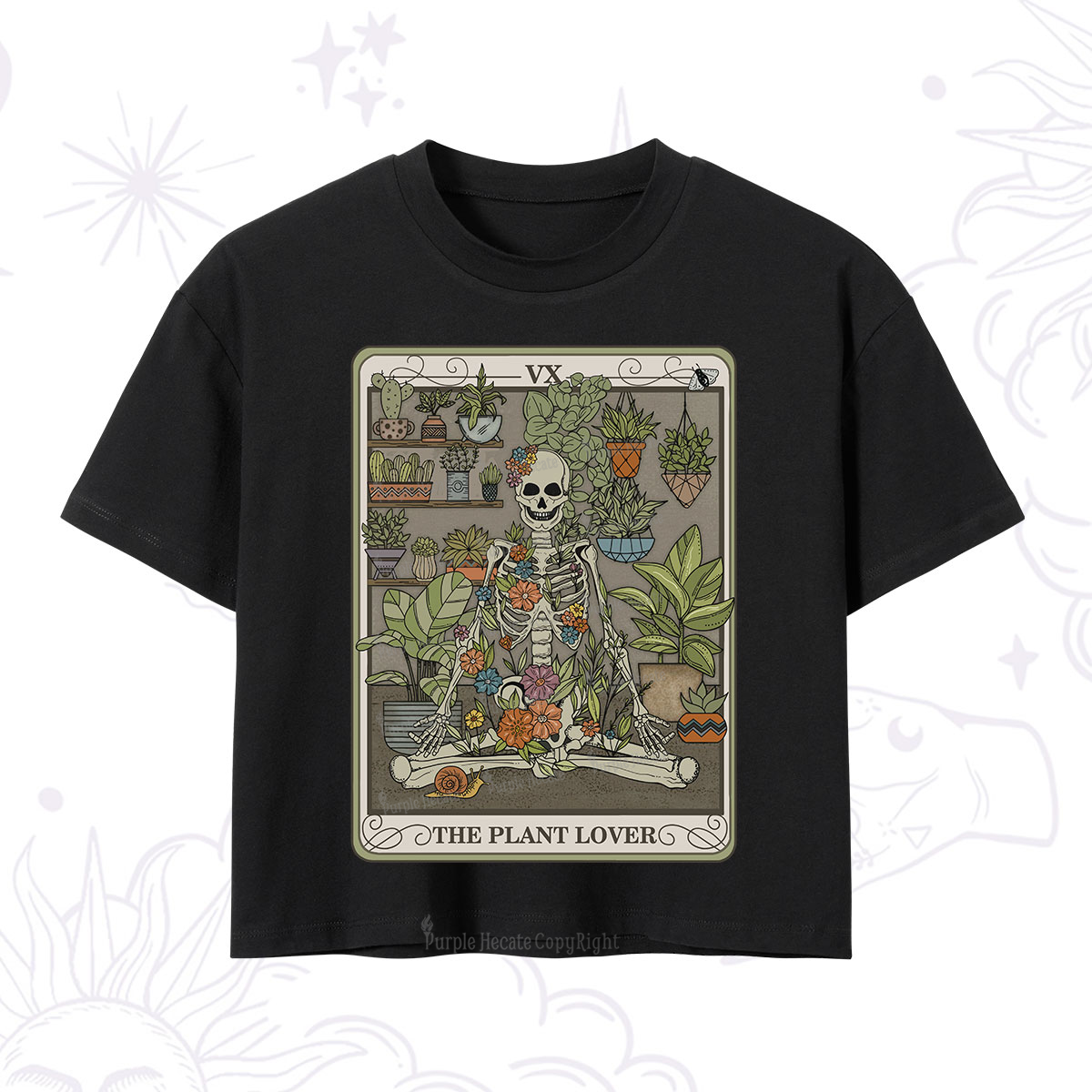 Purplehecate The Plant Lover Tarot Crop T-Shirt