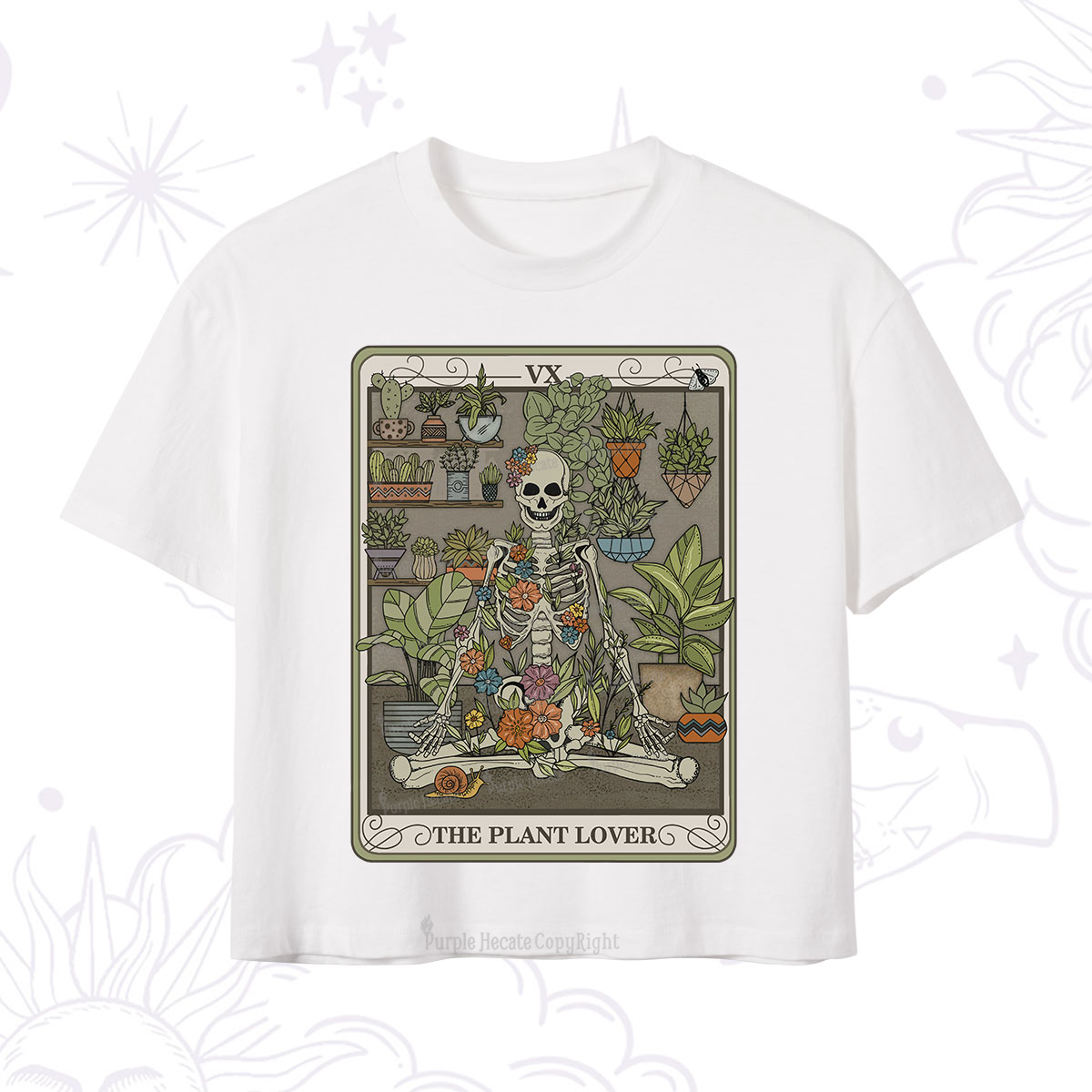 Purplehecate The Plant Lover Tarot Crop T-Shirt