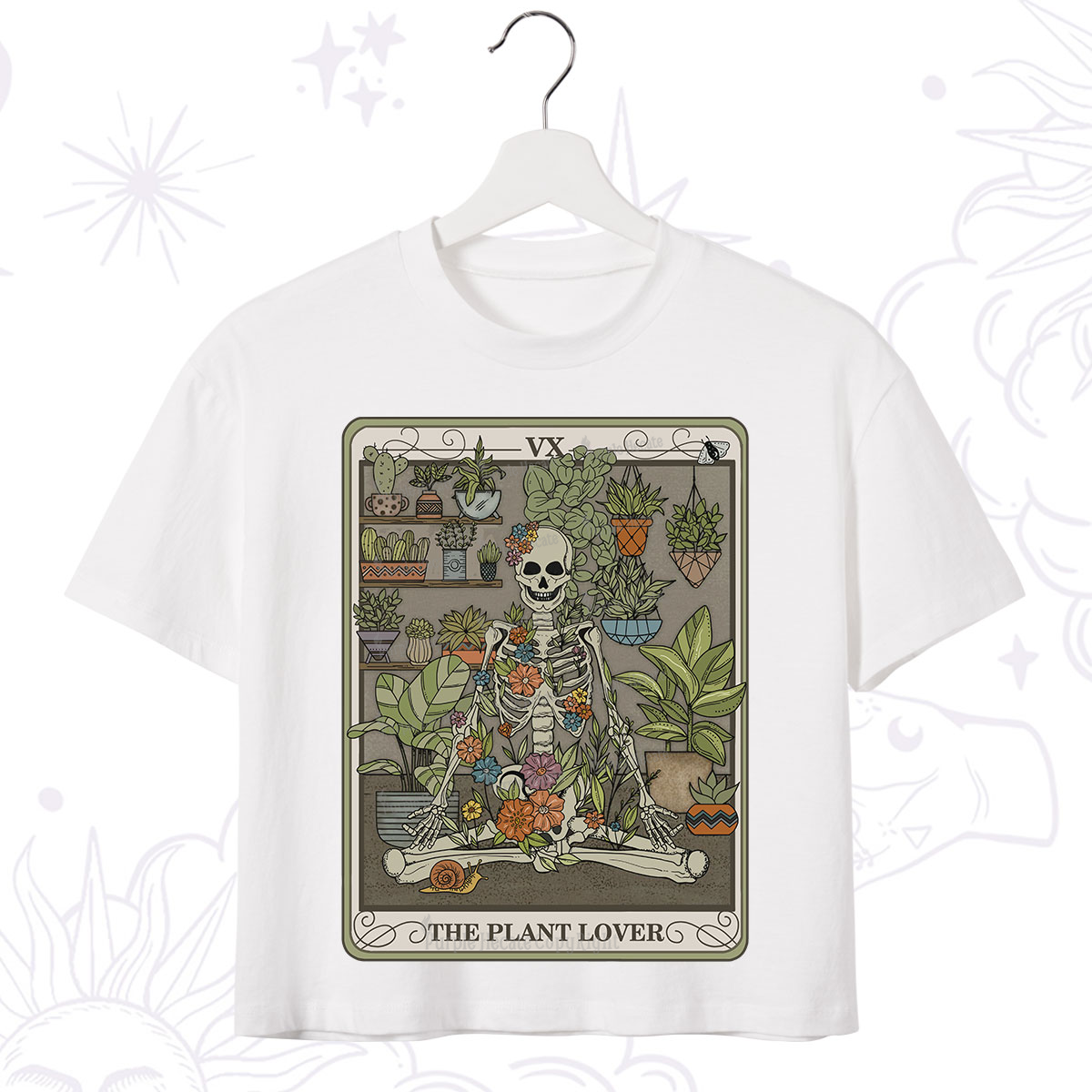 Purplehecate The Plant Lover Tarot Crop T-Shirt